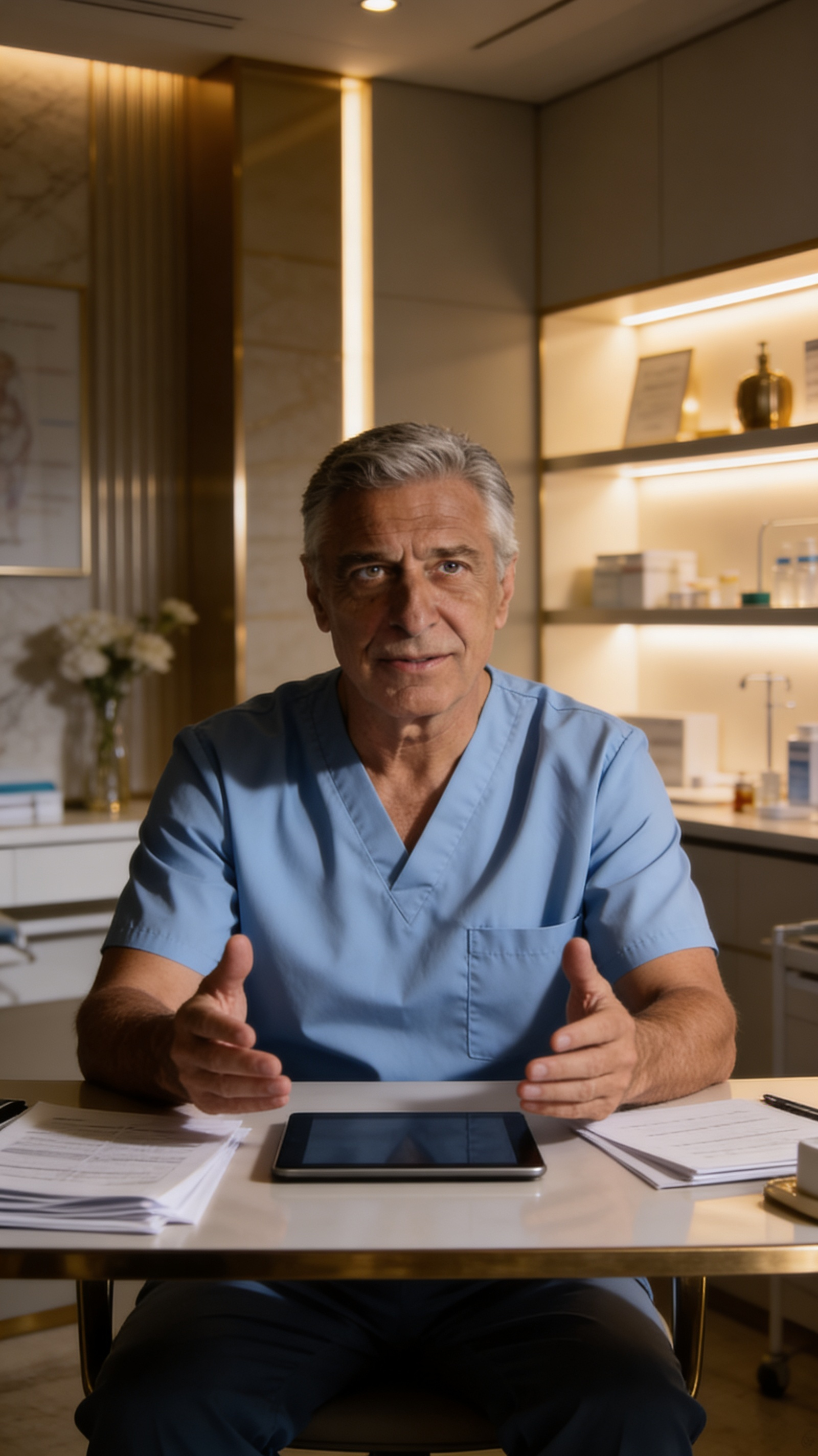 Dott. Carlo Marchetti nel suo studio